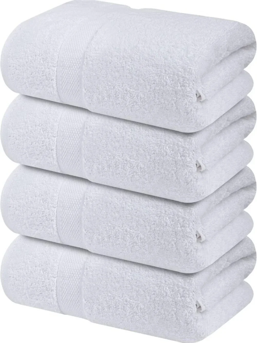 Soft 100% Ring-Spun Cotton Bath Towels - Set of 4 for Luxurious Bathroom Use